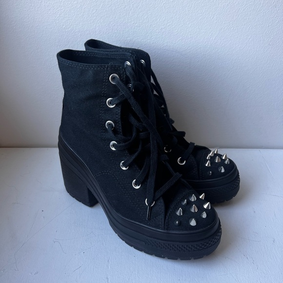 Converse chuck 70 de luxe platform sneakers with spike studs sz 7 - Picture 3 of 6